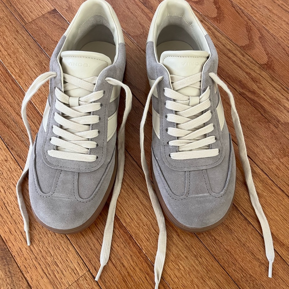 Women’s Gray Suede Sneakers - Picture 3 of 8